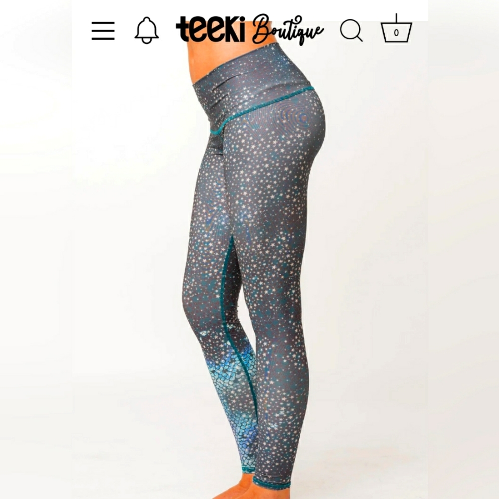 Teeki Fairy Leggings Medium AND Matching Yoga/Swim Shorts